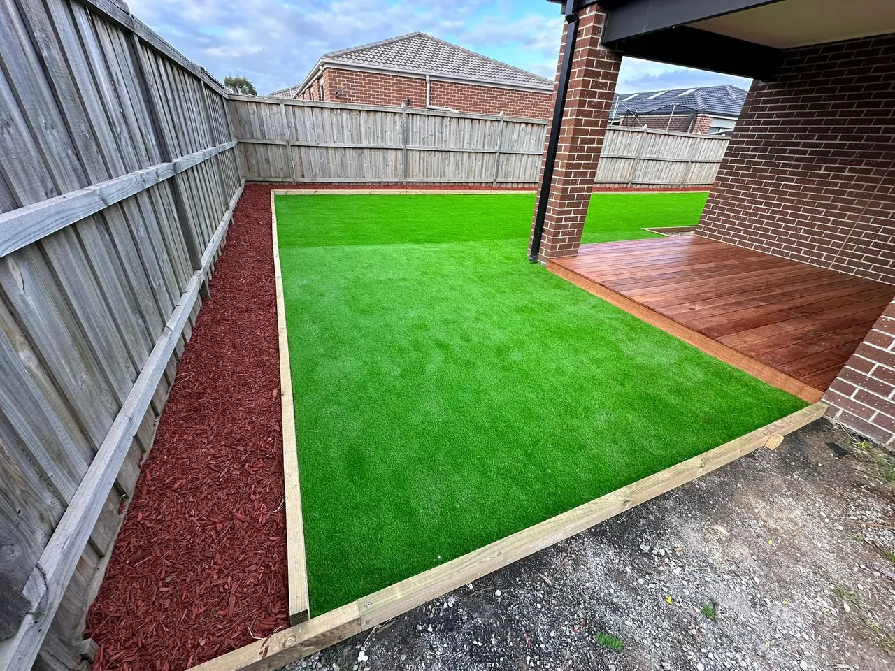Artificial grass installation in Hampton Park